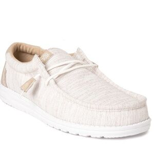 Mens HEYDUDE Wally Ascend Casual Shoe - Ivory